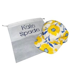 Kate Spade NWT Yellow and Blue Floral Hat